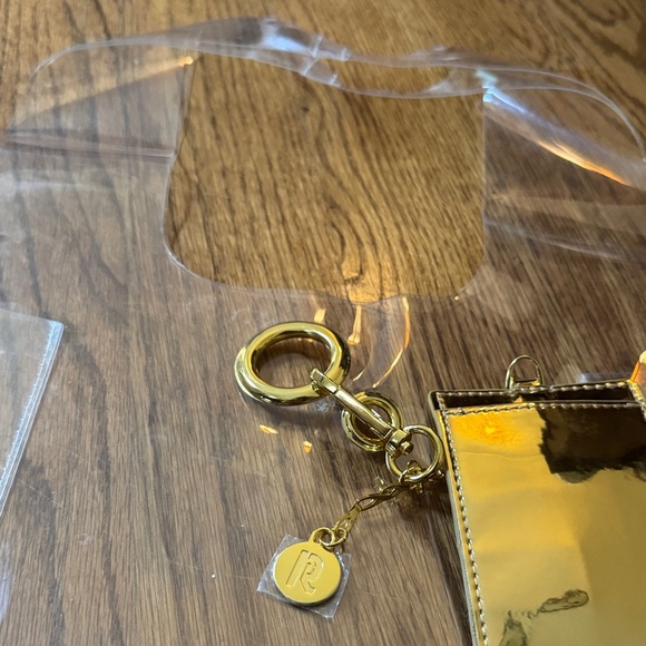 Paco Rabanne |Transparent Tote | Gold Keychain Wallet Accent - Picture 7 of 7